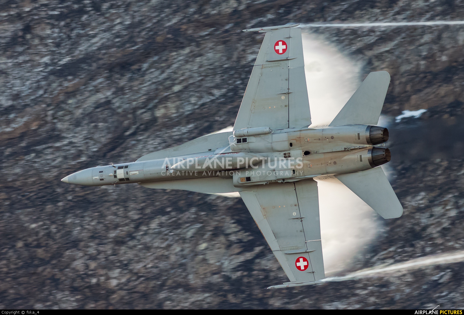Switzerland - Air Force J-5019 aircraft at Axalp - Ebenfluh Range