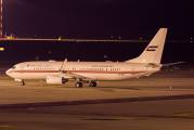 UAE Boeing 737 visits Milan title=