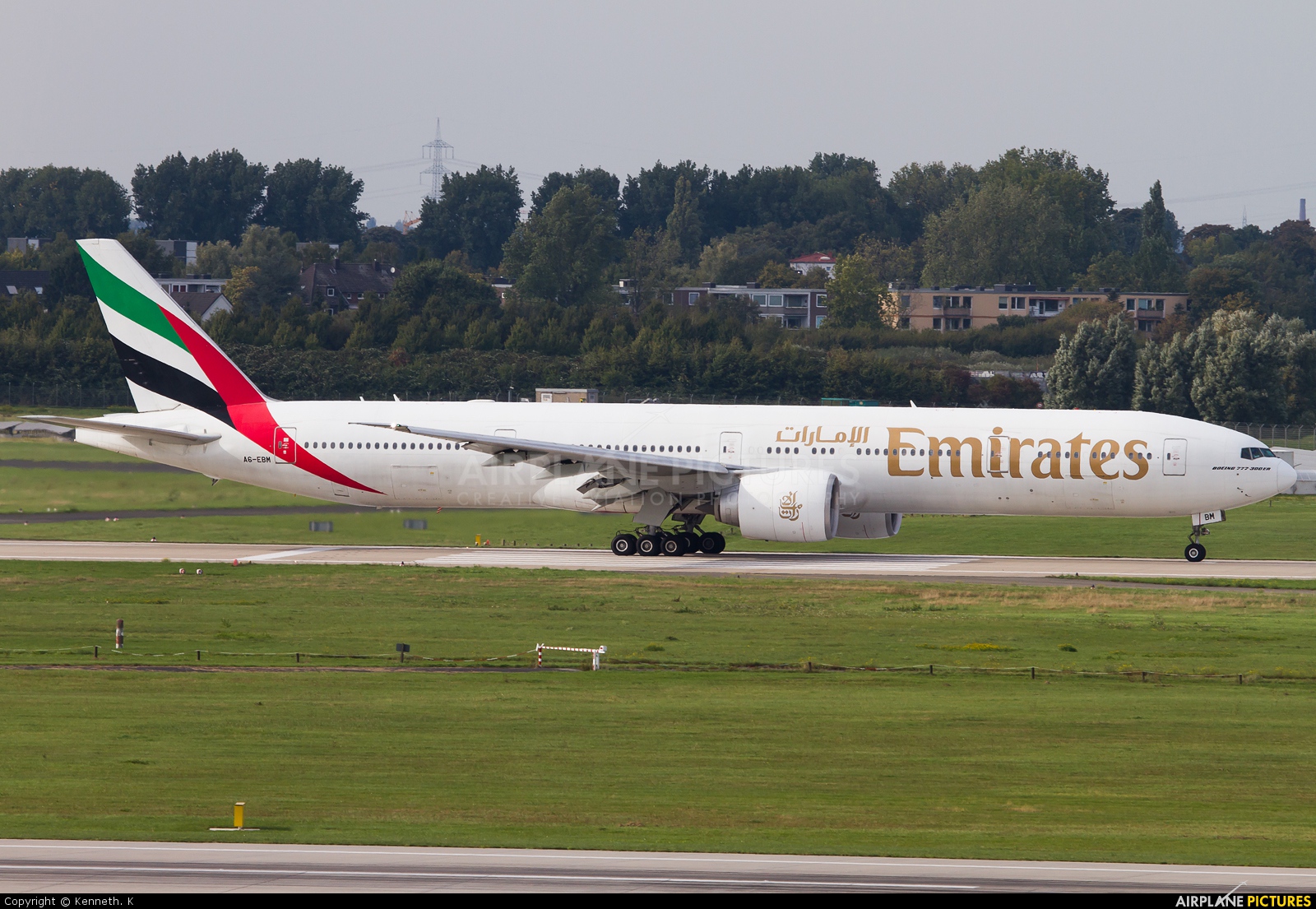 Emirates Airlines A6-EBM aircraft at Düsseldorf