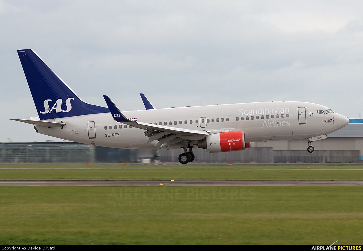 SAS - Scandinavian Airlines SE-REX aircraft at Amsterdam - Schiphol