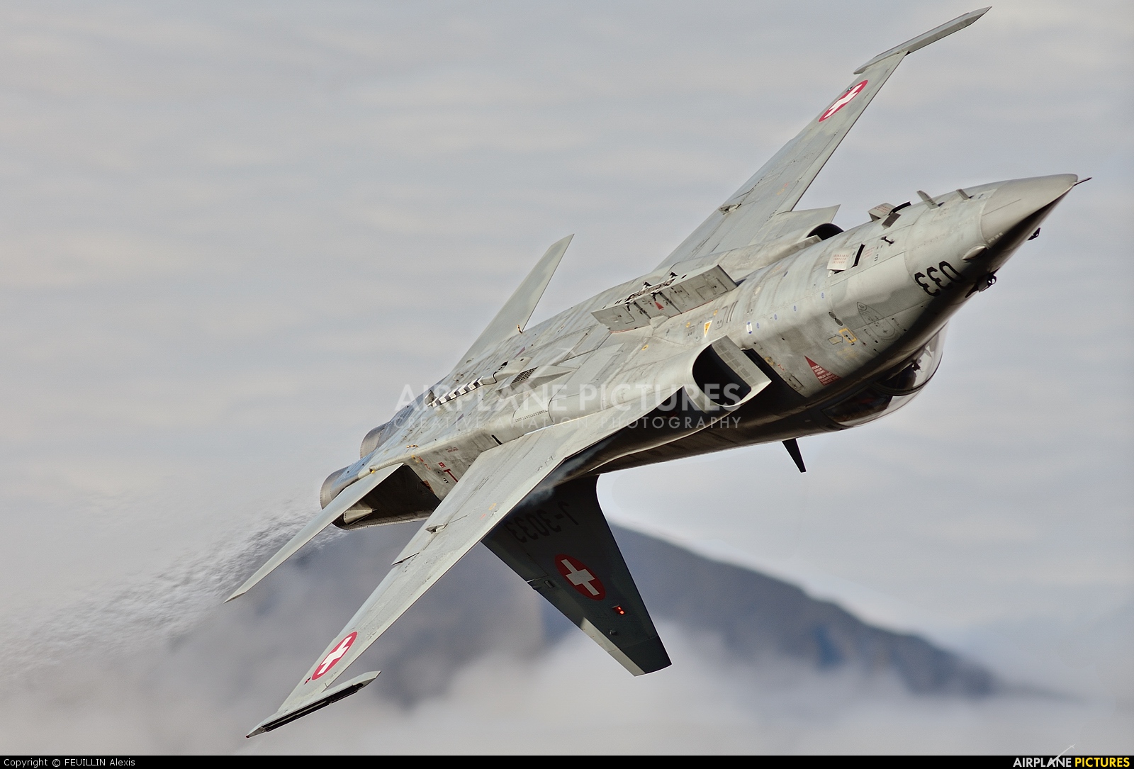 Switzerland - Air Force J-3033 aircraft at Axalp - Ebenfluh Range