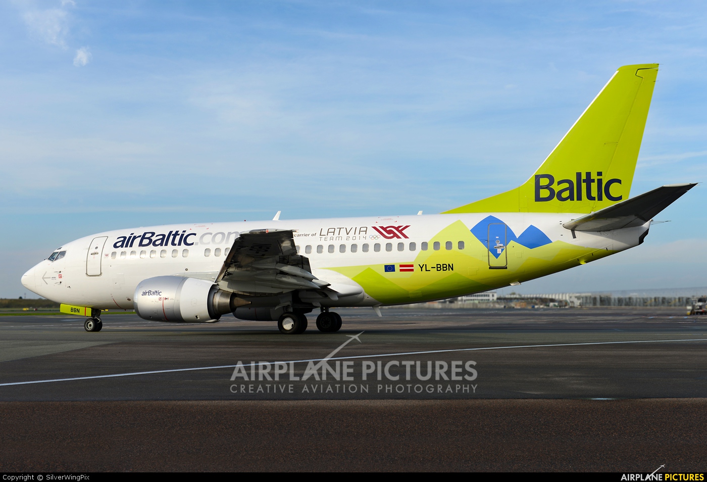 Air Baltic YL-BBN aircraft at Undisclosed location