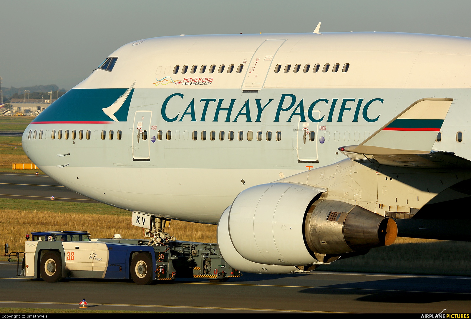 Cathay Pacific B-HKV aircraft at Frankfurt