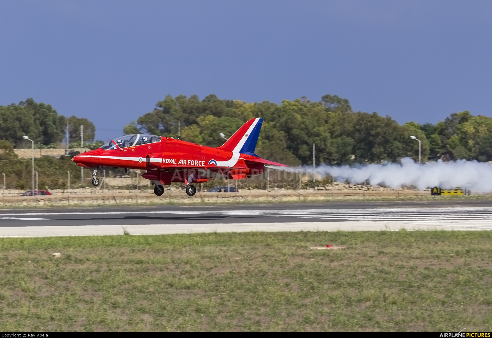 Royal Air Force "Red Arrows" XX227 aircraft at Malta Intl