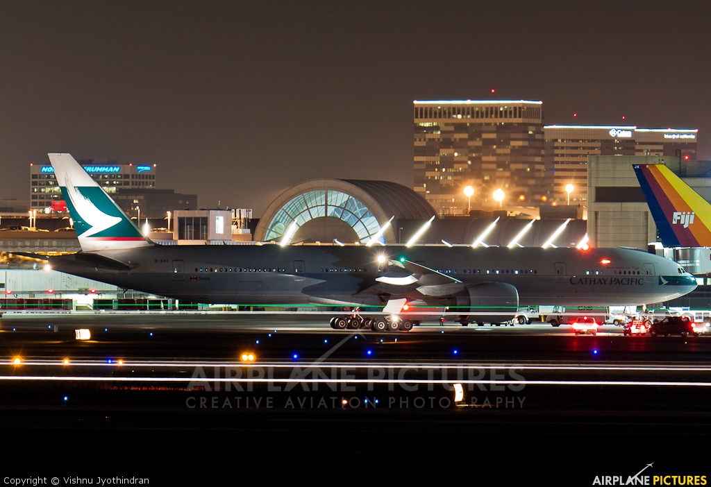 Cathay Pacific B-KPG aircraft at Los Angeles Intl