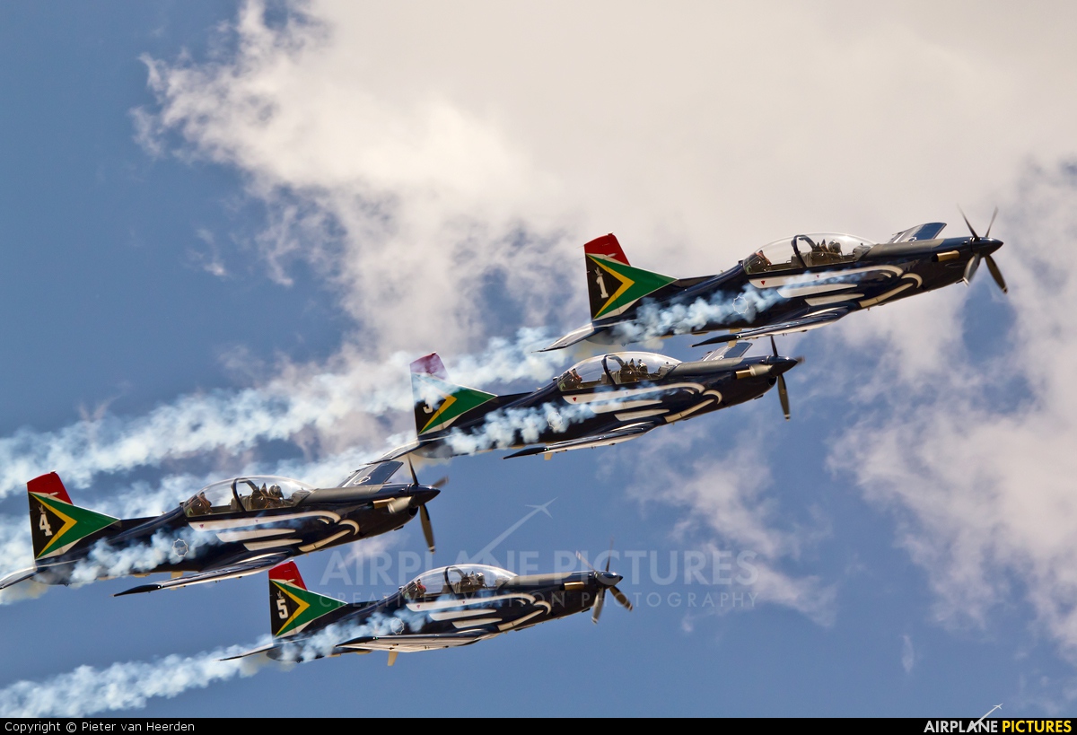 South Africa - Air Force: Silver Falcons 2018 aircraft at Johannesburg - Rand