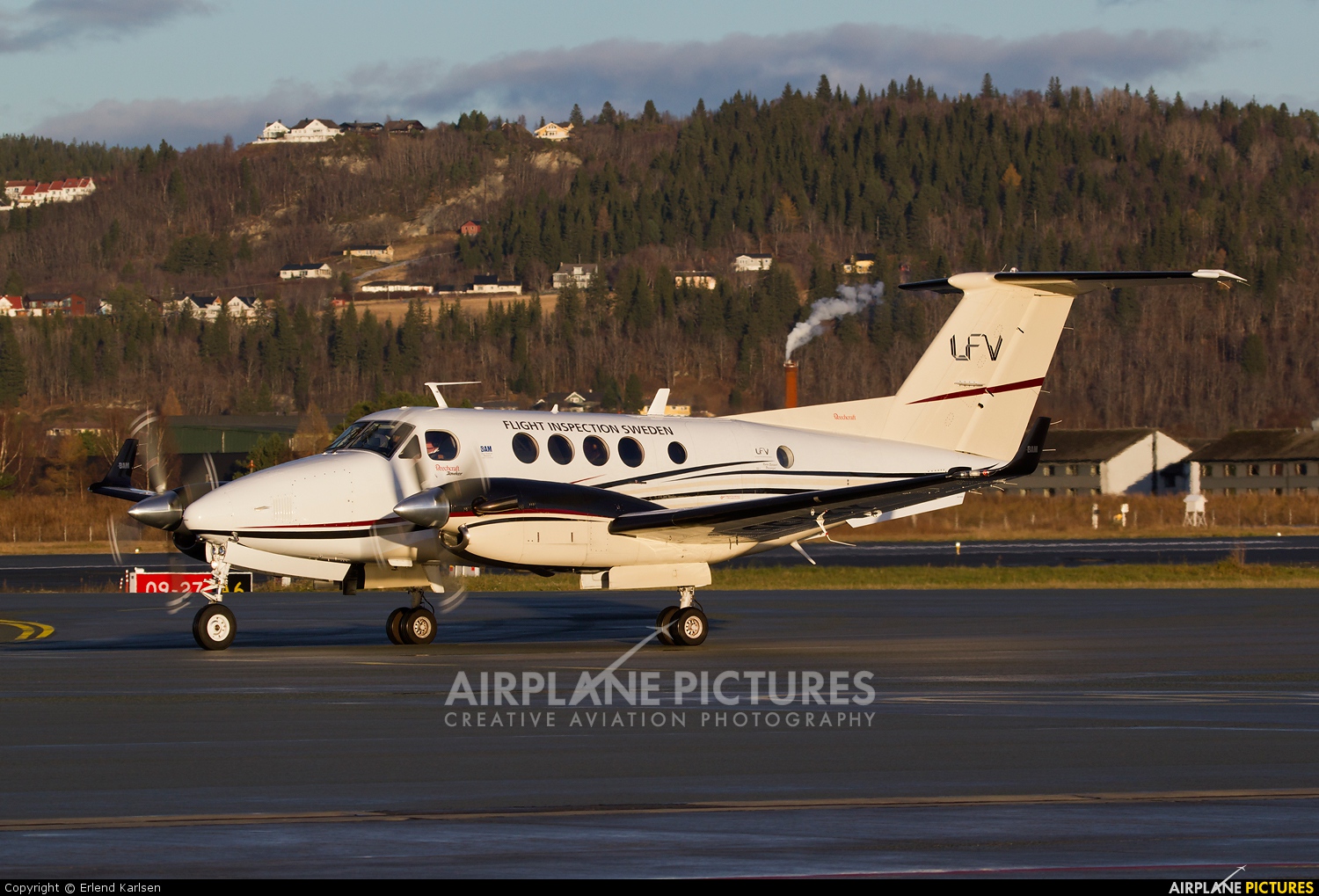 Bromma Air Maintenance SE-LKY aircraft at Trondheim - Vaernes