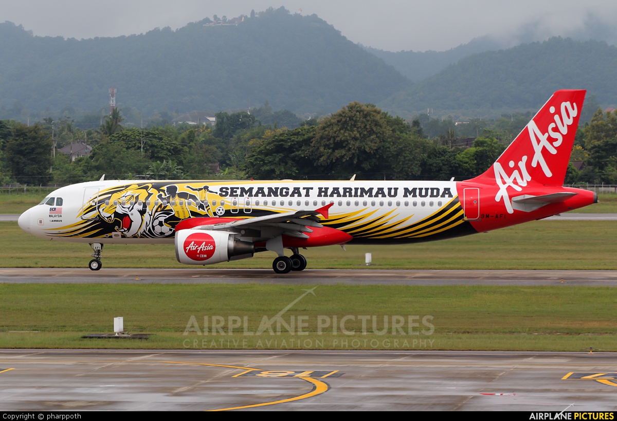 AirAsia (Malaysia) 9M-AFI aircraft at Chiang-Mai