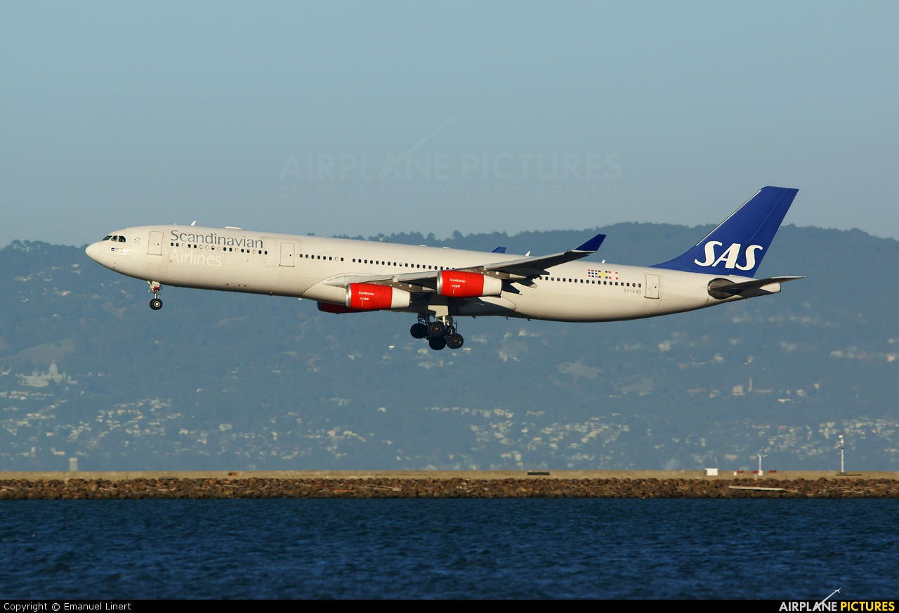 SAS - Scandinavian Airlines OY-KBD aircraft at San Francisco Intl