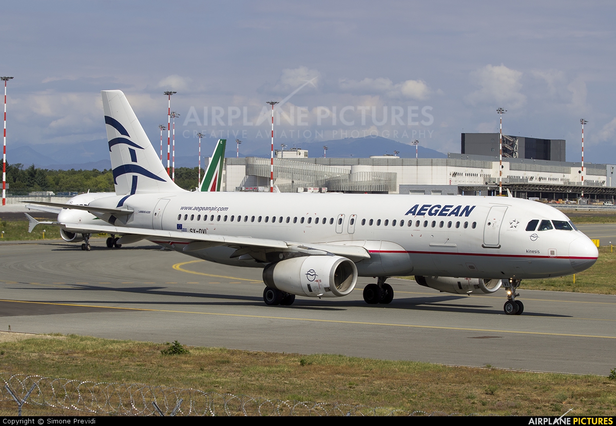 Aegean Airlines SX-DVI aircraft at Milan - Malpensa