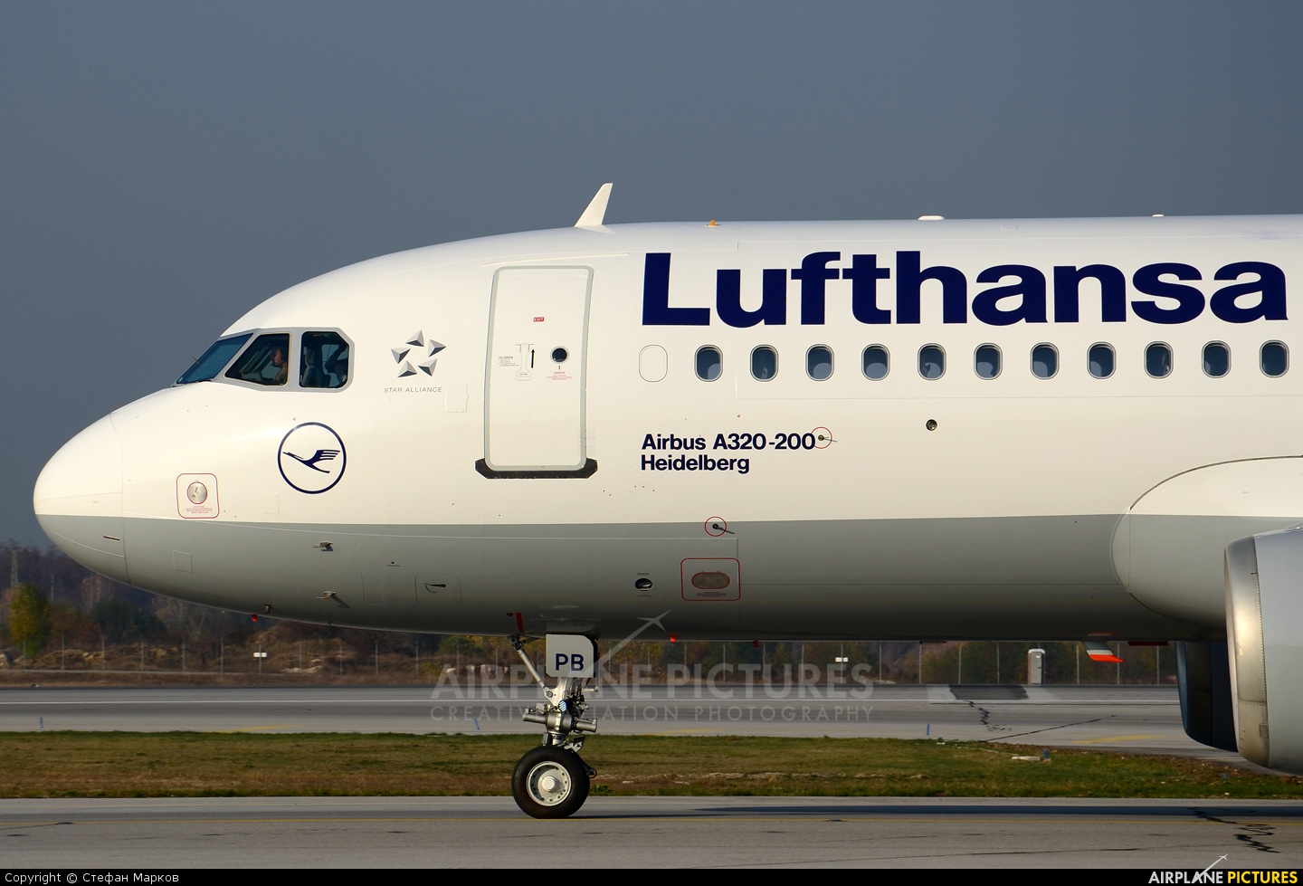 Lufthansa D-AIPB aircraft at Sofia
