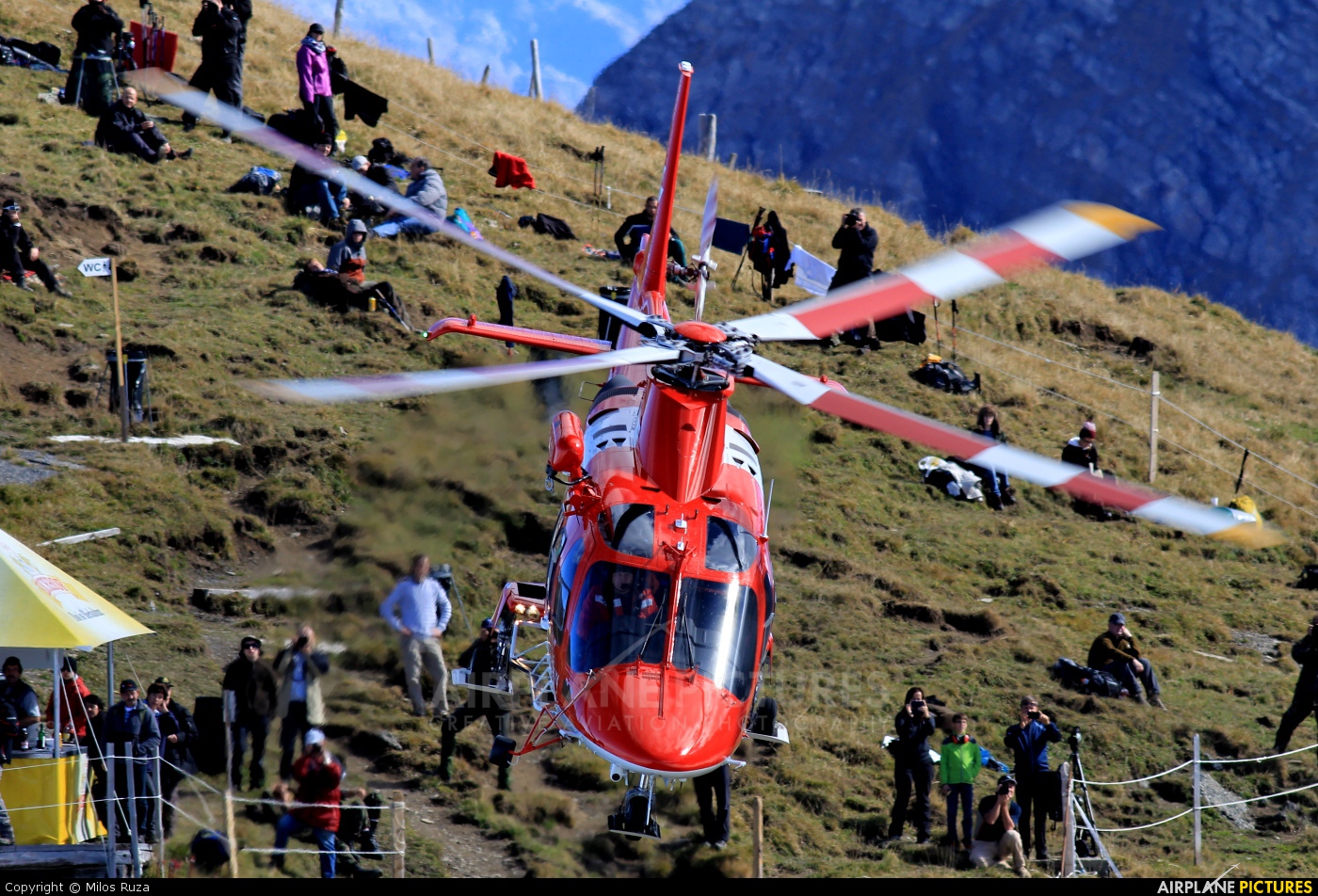 REGA Swiss Air Ambulance  HB-ZRP aircraft at Axalp - Ebenfluh Range