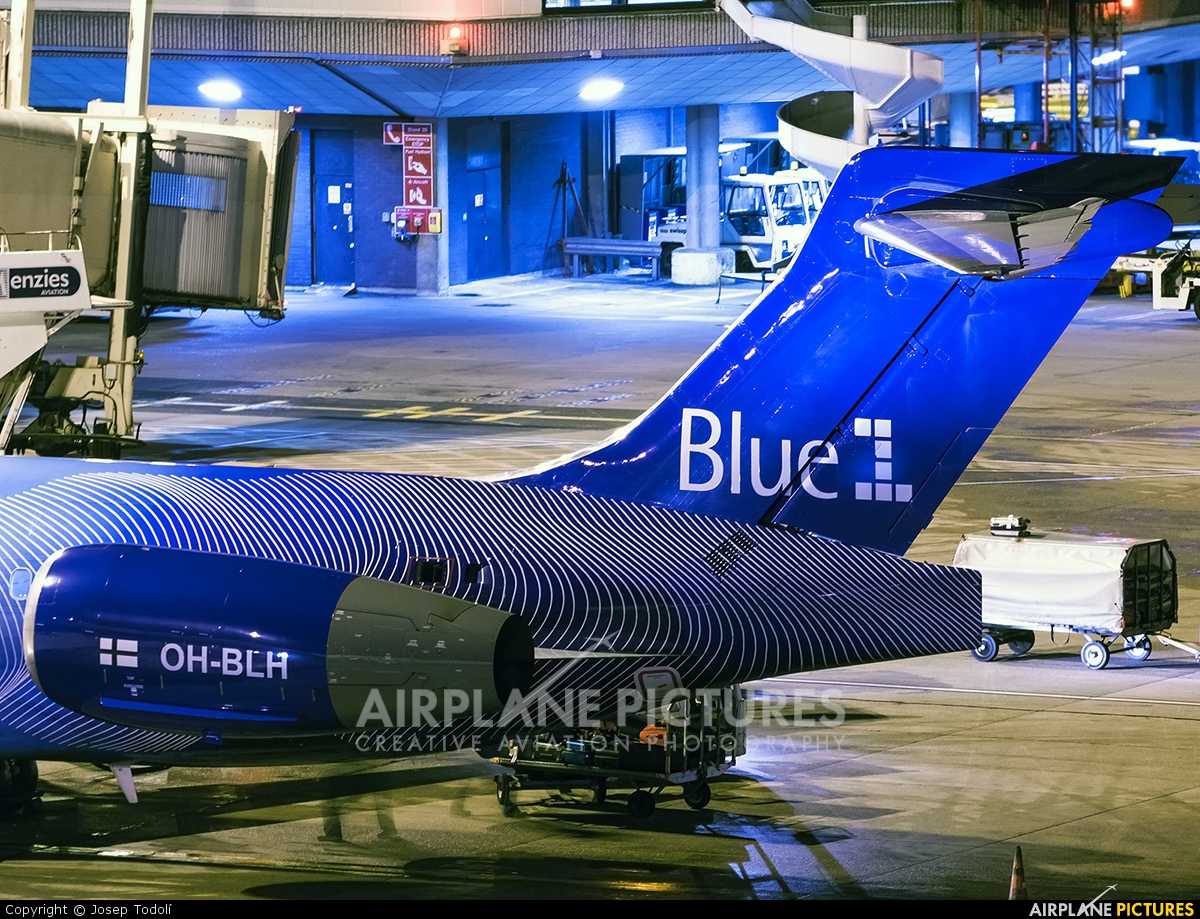 Blue1 OH-BLH aircraft at Manchester