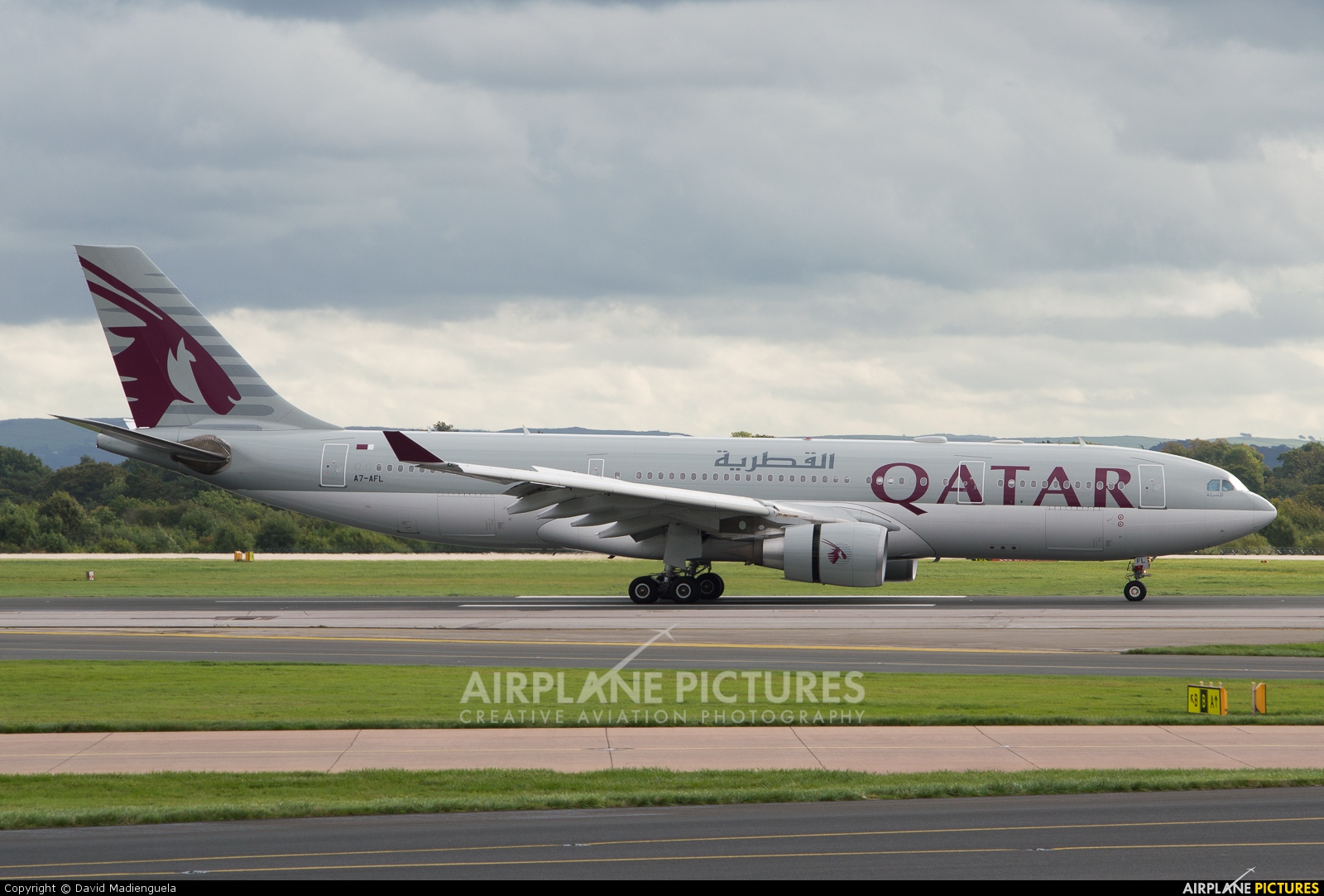 Qatar Airways A7-AFL aircraft at Manchester