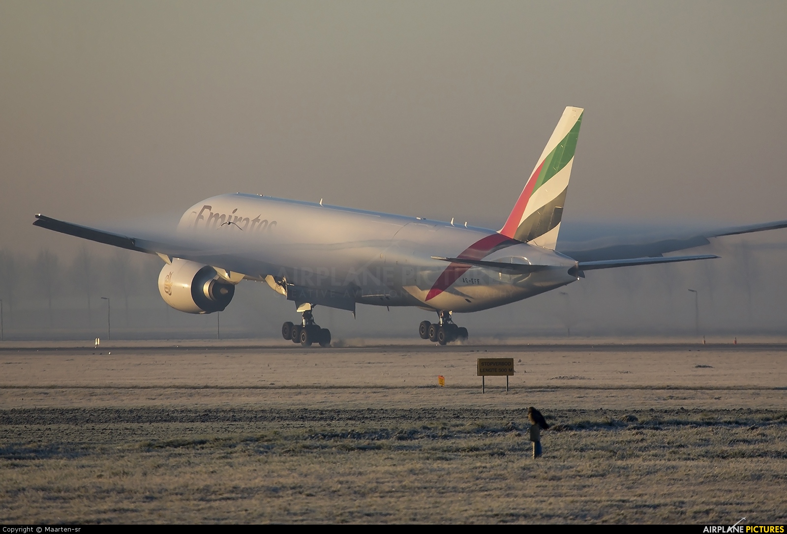 Emirates Sky Cargo A6-EFF aircraft at Amsterdam - Schiphol