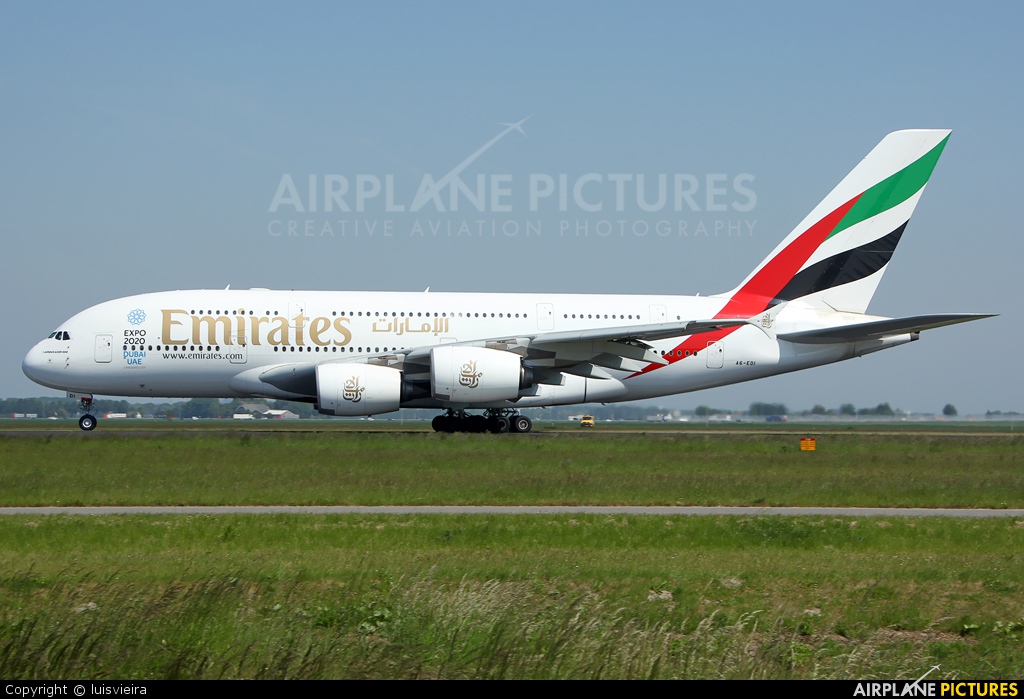 Emirates Airlines A6-EDI aircraft at Amsterdam - Schiphol