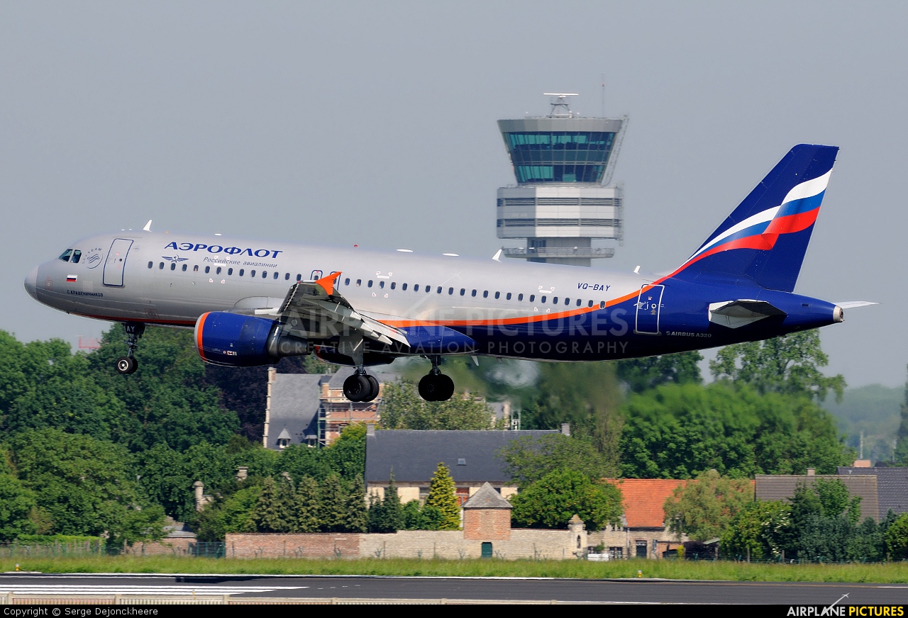 Aeroflot VQ-BAY aircraft at Brussels - Zaventem