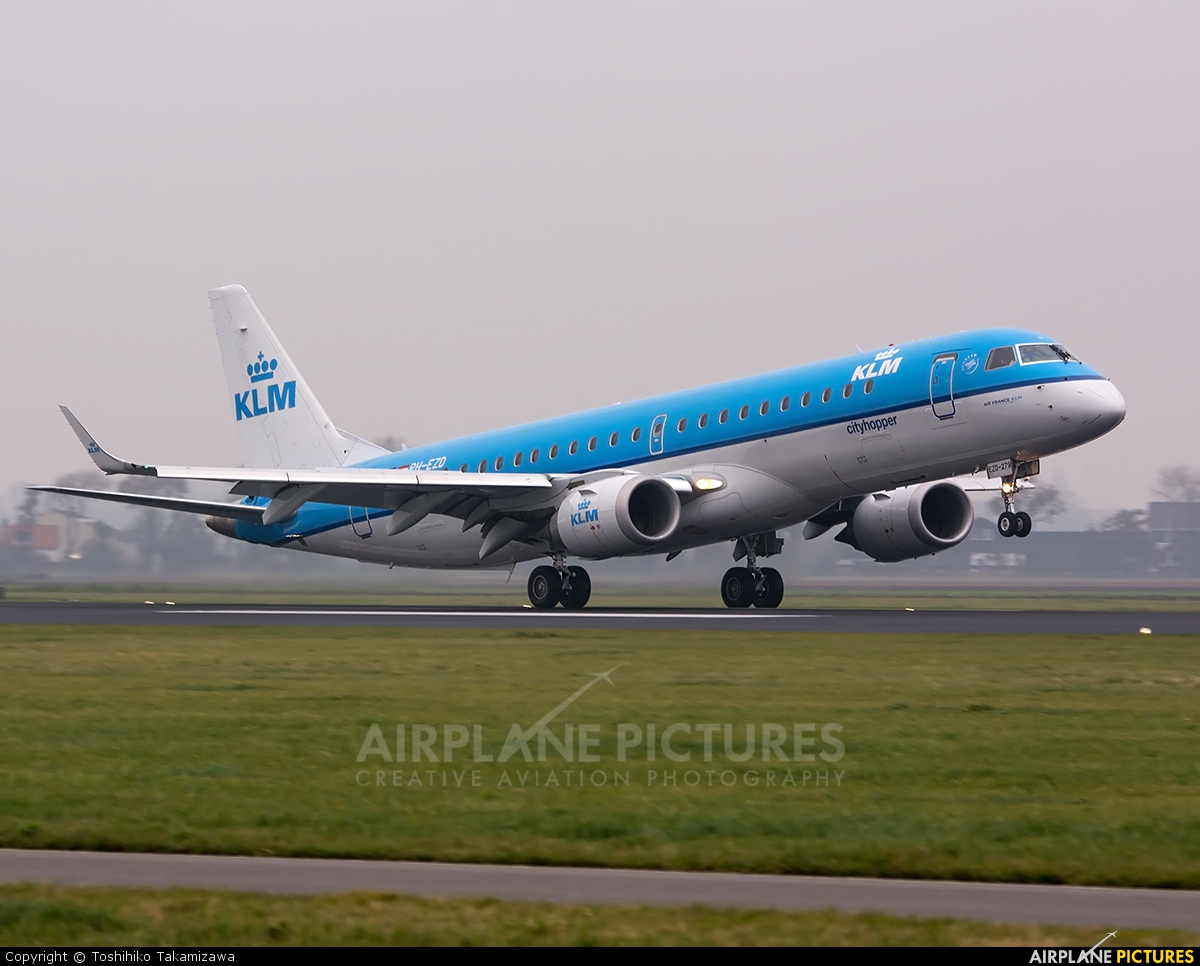 KLM Cityhopper PH-EZD aircraft at Amsterdam - Schiphol