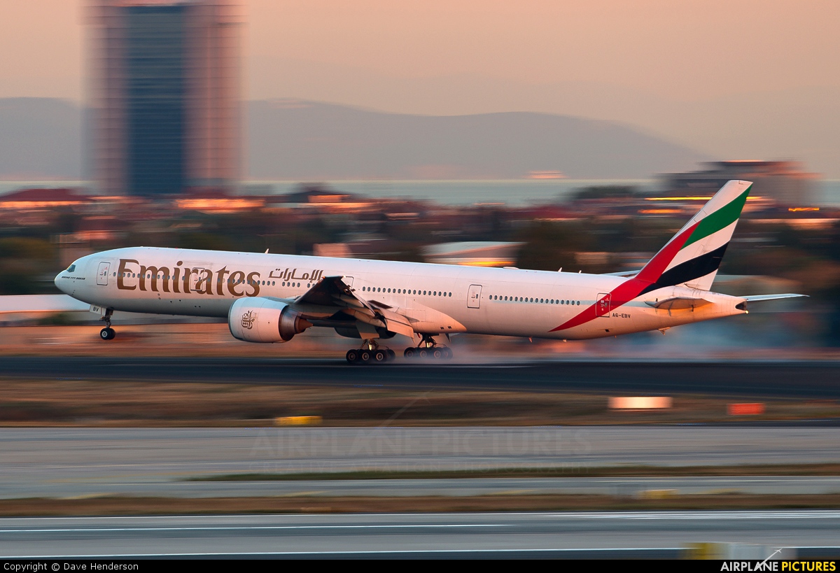 Emirates Airlines A6-EBV aircraft at Istanbul - Ataturk