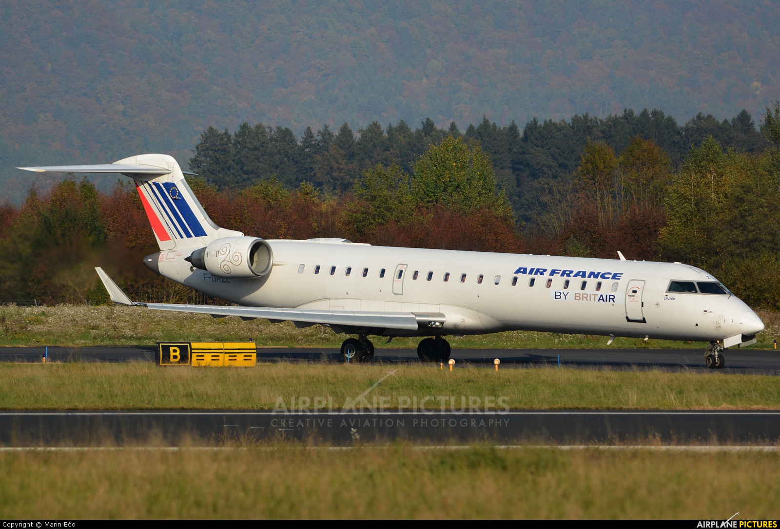 Air France - Brit Air F-GRZL aircraft at Ljubljana - Brnik