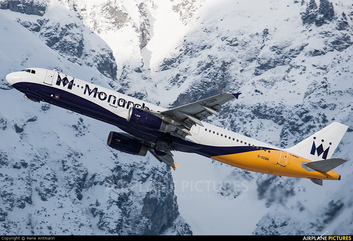Monarch Airlines G-OZBN aircraft at Innsbruck