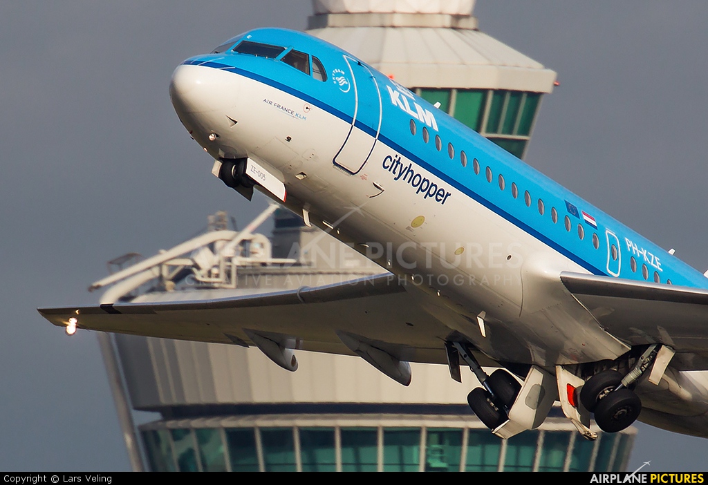 KLM Cityhopper PH-KZE aircraft at Amsterdam - Schiphol
