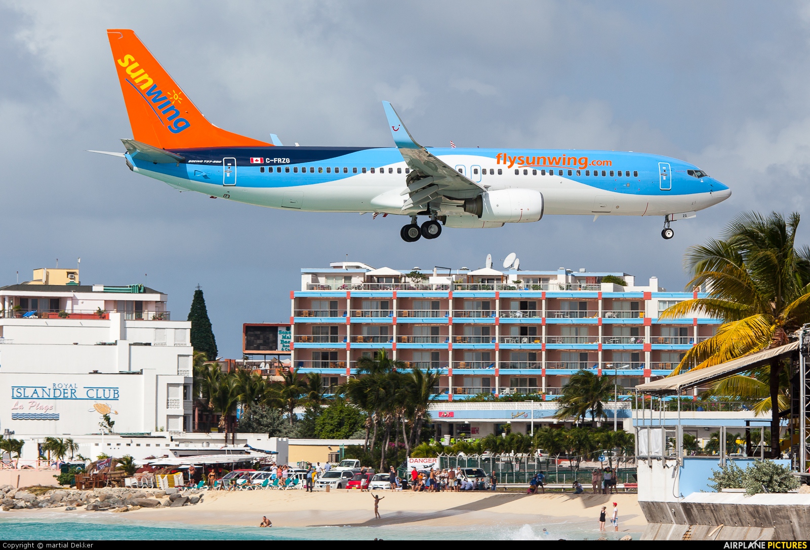 Sunwing Airlines C-FRZG aircraft at Sint Maarten - Princess Juliana Intl