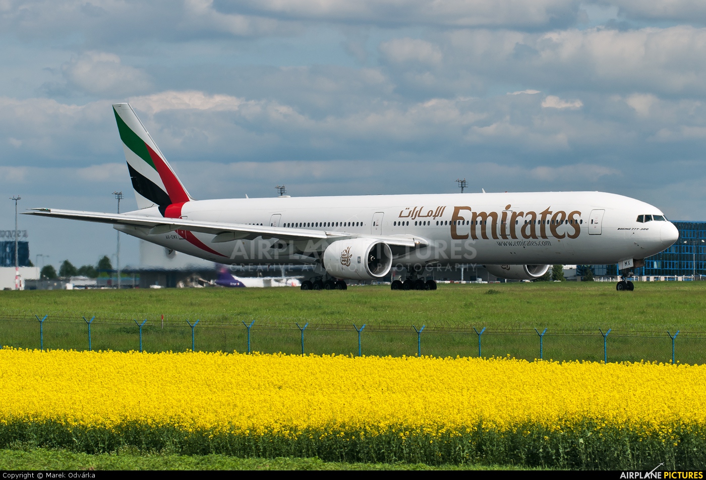 Emirates Airlines A6-EMX aircraft at Prague - Václav Havel