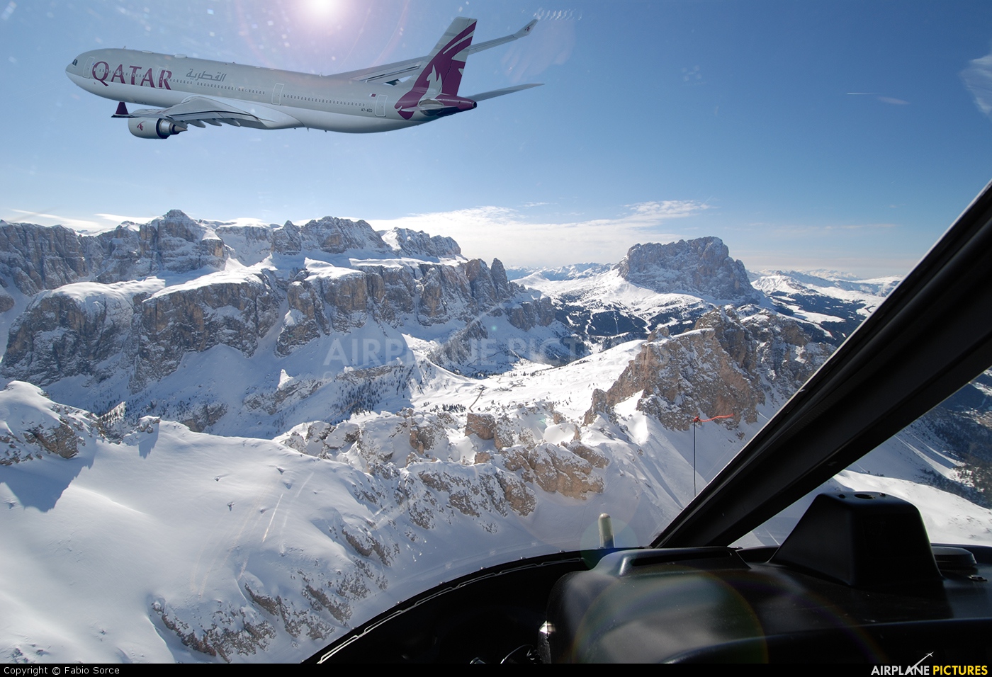 Qatar Airways A7-AED aircraft at Innsbruck