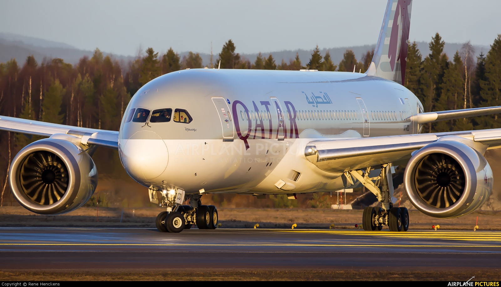 Qatar Airways A7-BCD aircraft at Oslo - Gardermoen