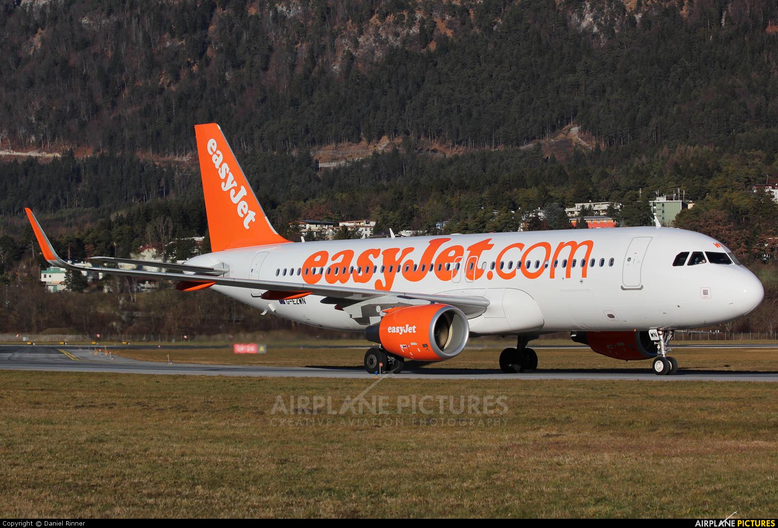 easyJet G-EZWN aircraft at Innsbruck