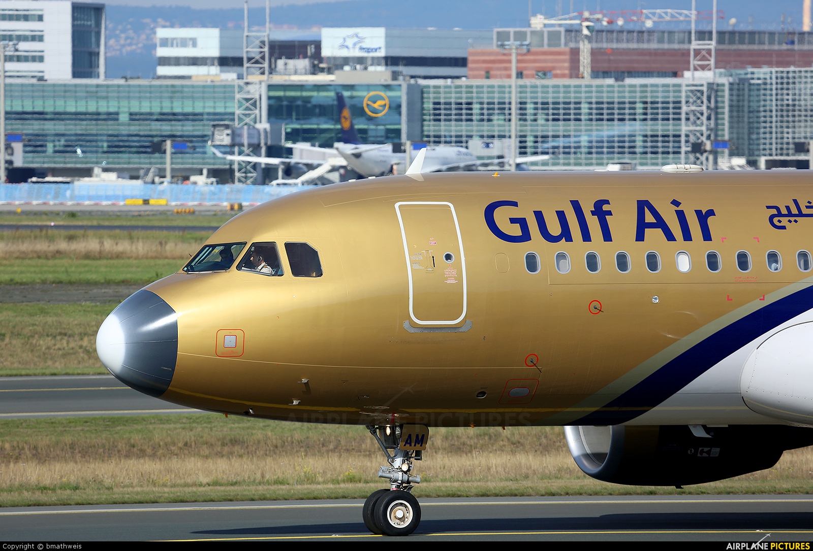 Gulf Air A9C-AM aircraft at Frankfurt