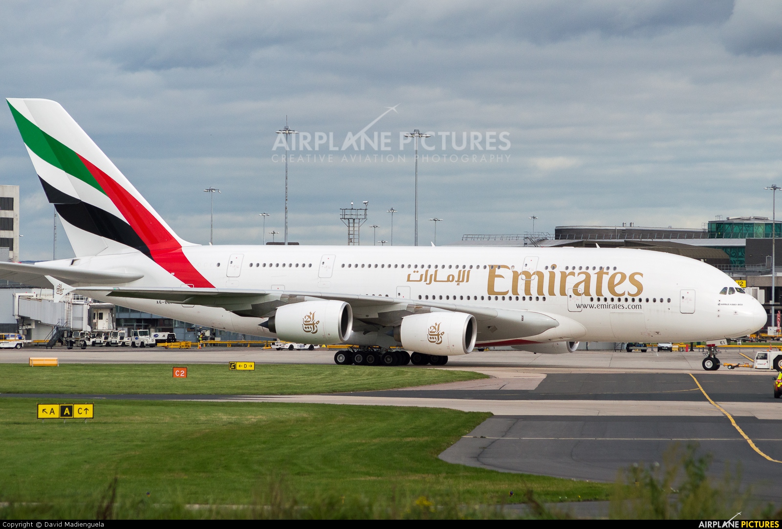Emirates Airlines A6-EEI aircraft at Manchester