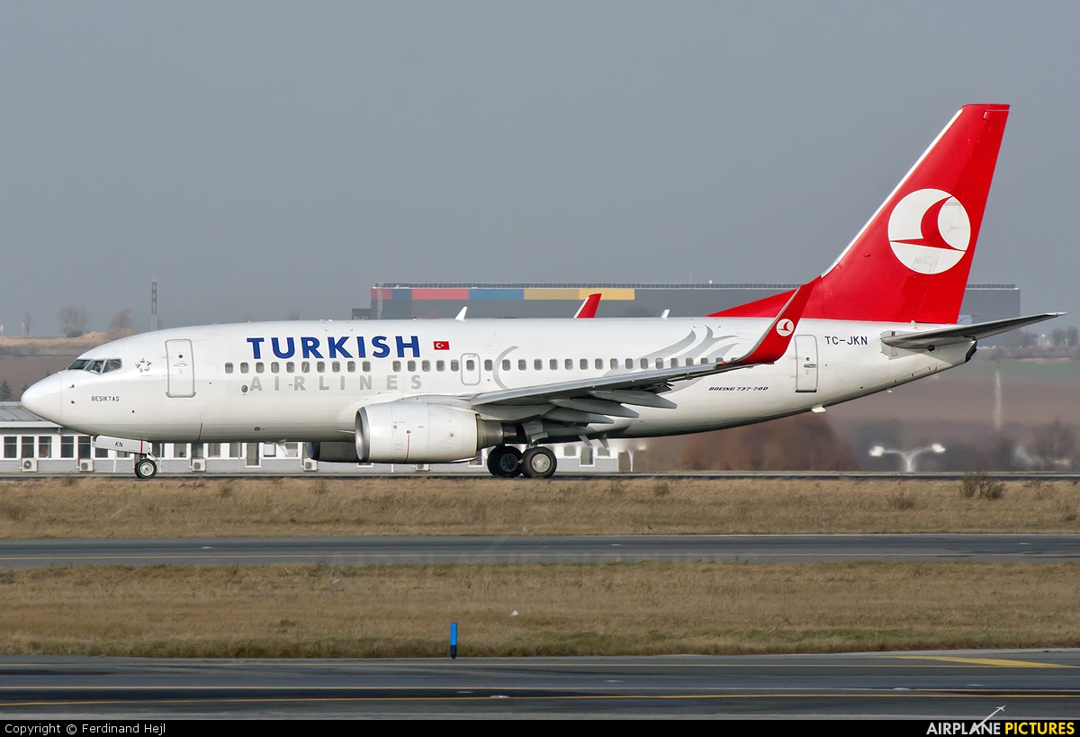 Turkish Airlines TC-JKN aircraft at Prague - Václav Havel