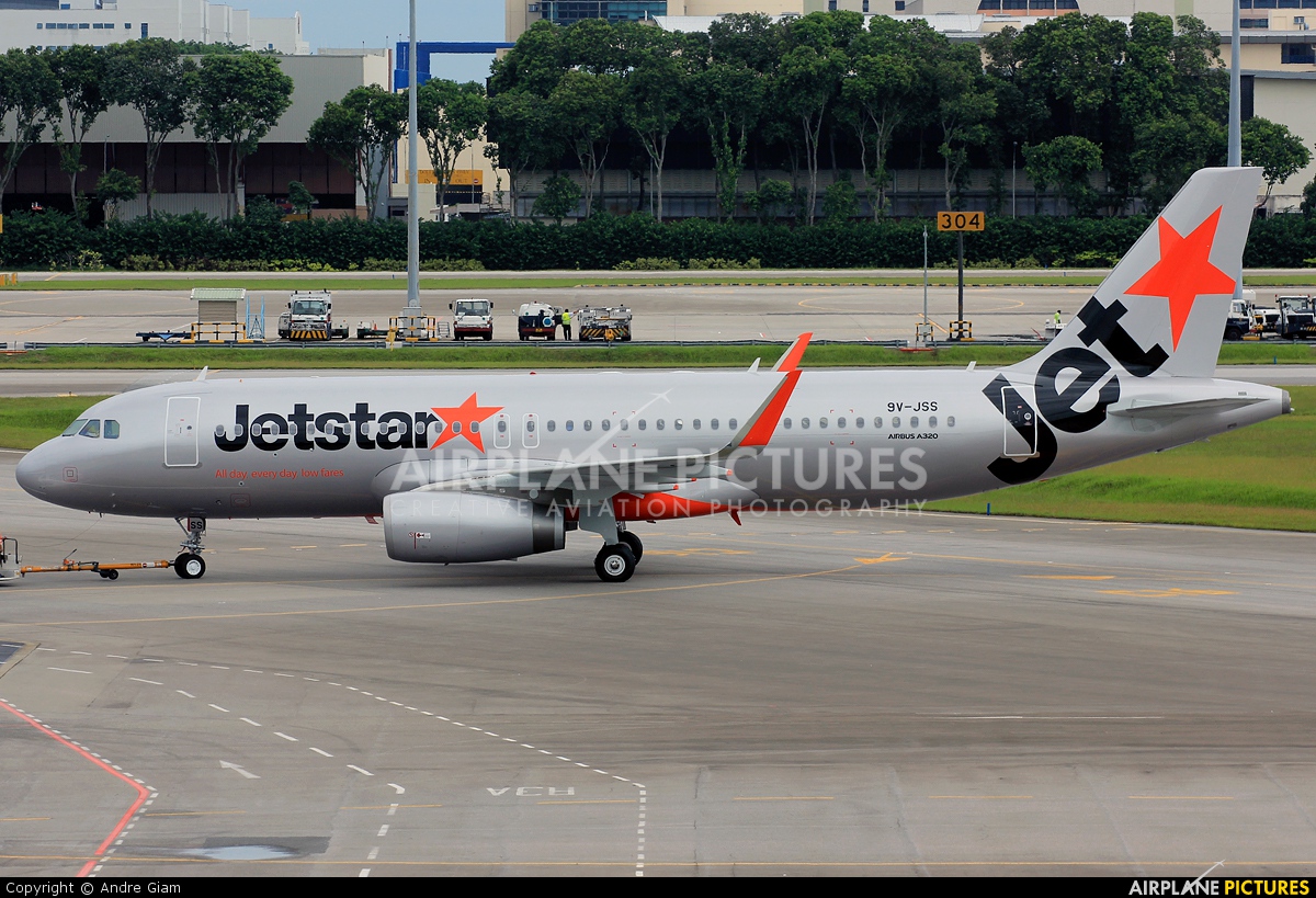 Jetstar Asia 9V-JSS aircraft at Singapore - Changi