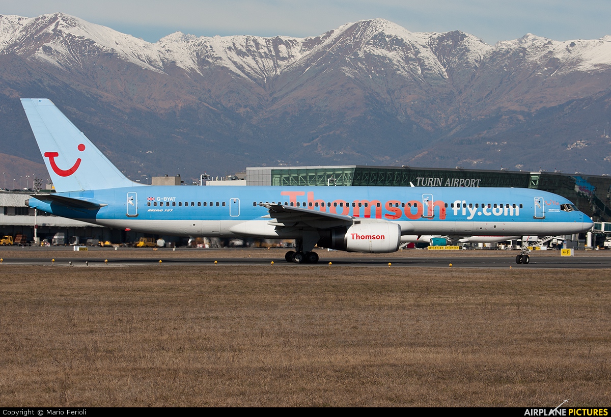 Thomson/Thomsonfly G-BYAT aircraft at Turin - Caselle