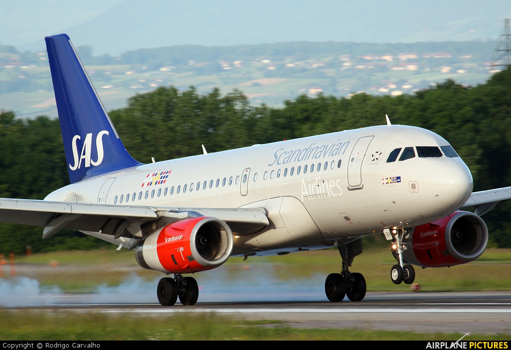 SAS - Scandinavian Airlines OY-KBP aircraft at Geneva Intl