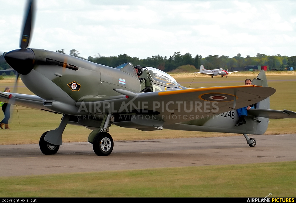 Spitfire G-OXVI aircraft at Duxford
