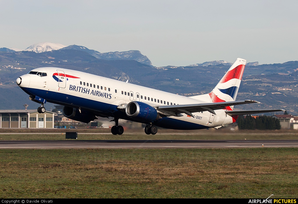 British Airways G-DOCT aircraft at Verona - Villafranca