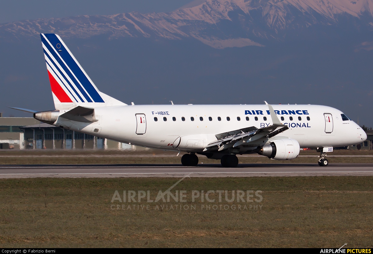 Air France - Regional F-HBXE aircraft at Verona - Villafranca