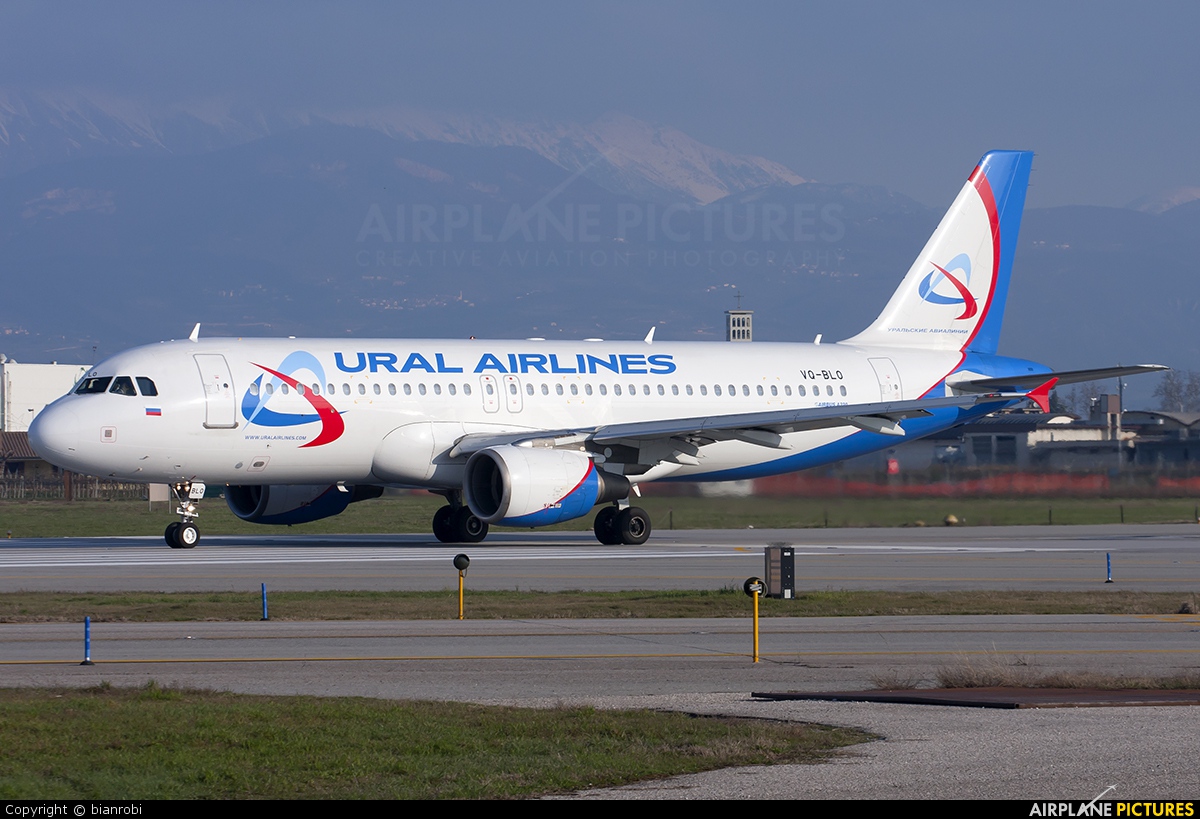 Ural Airlines VQ-BLO aircraft at Verona - Villafranca
