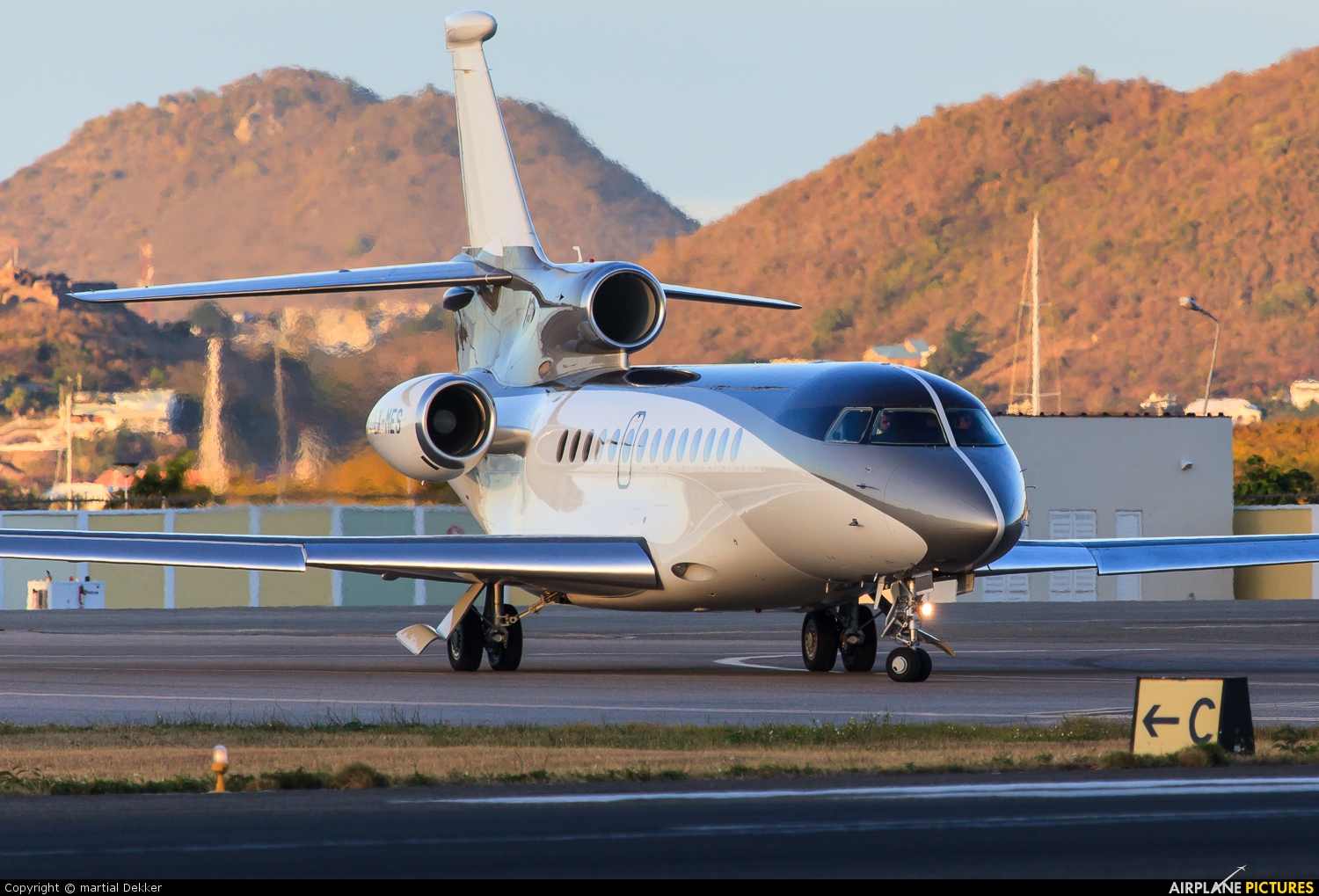 Private LX-MES aircraft at Sint Maarten - Princess Juliana Intl