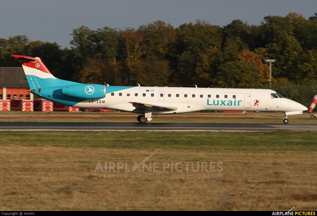 Luxair LX-LGW aircraft at Frankfurt