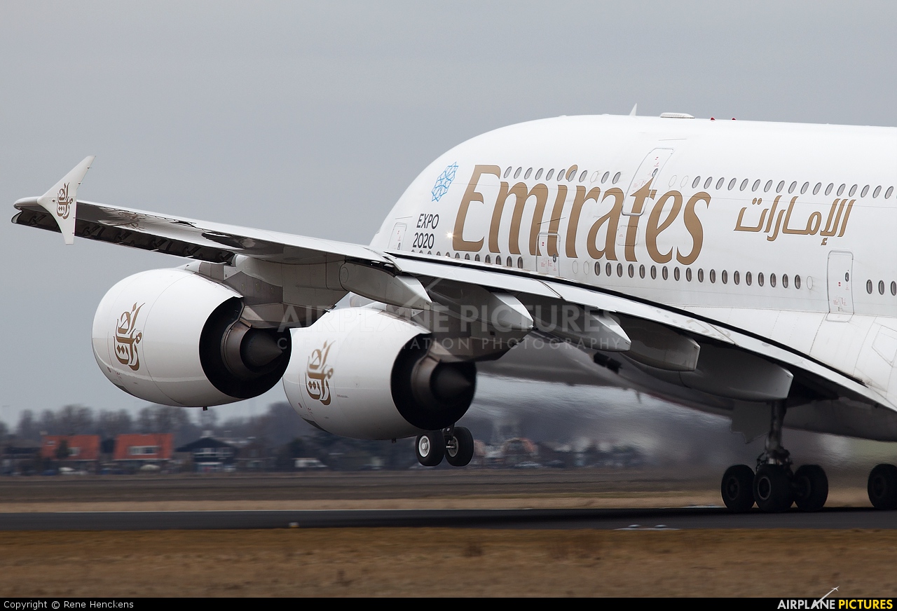 Emirates Airlines A6-EDT aircraft at Amsterdam - Schiphol
