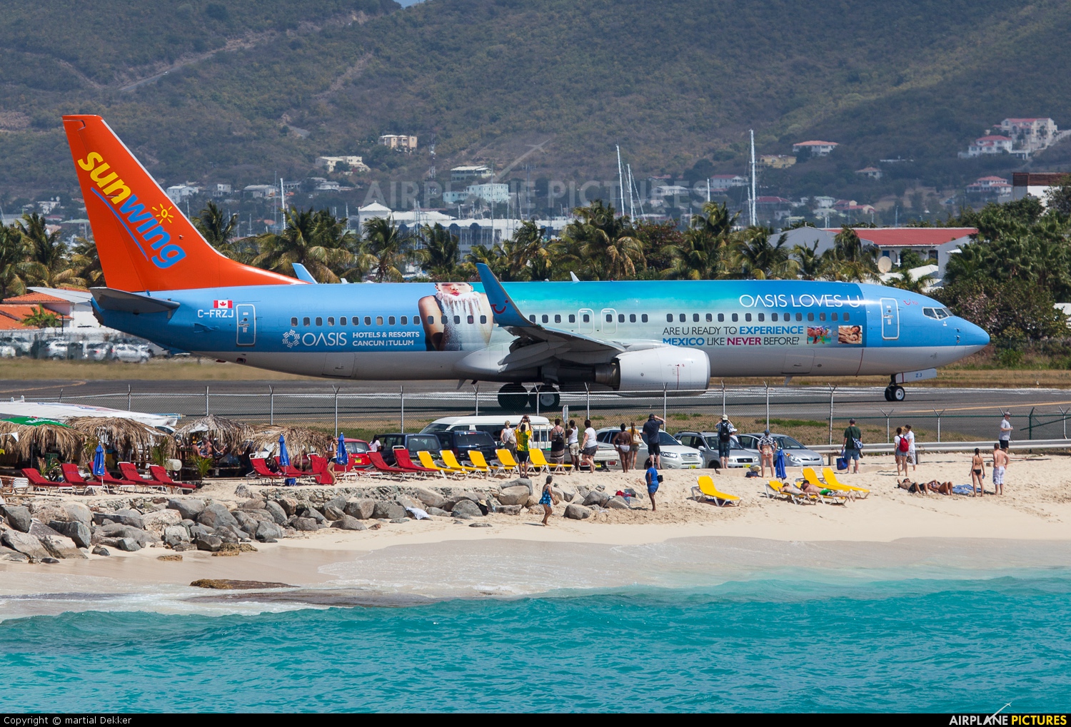 Sunwing Airlines C-FRZJ aircraft at Sint Maarten - Princess Juliana Intl