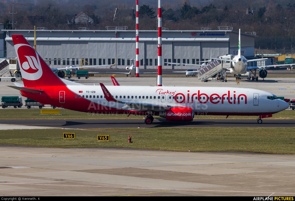Air Berlin Turkey TC-IZB aircraft at Düsseldorf