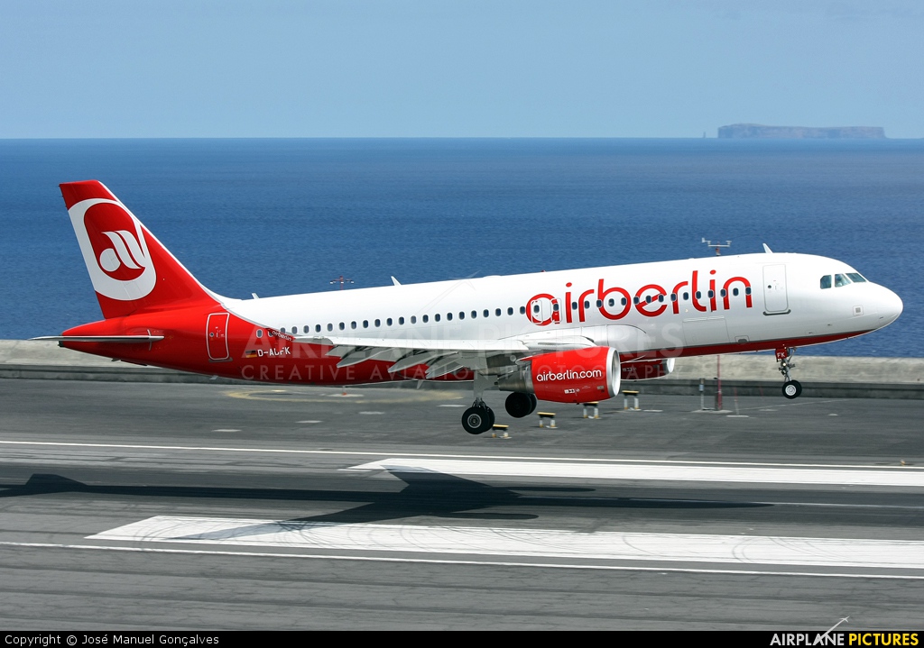 Air Berlin D-ABFK aircraft at Madeira