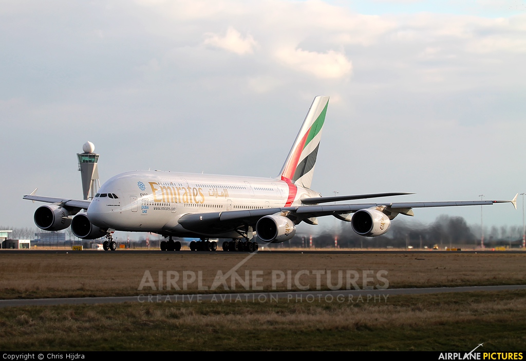 Emirates Airlines A6-EDI aircraft at Amsterdam - Schiphol
