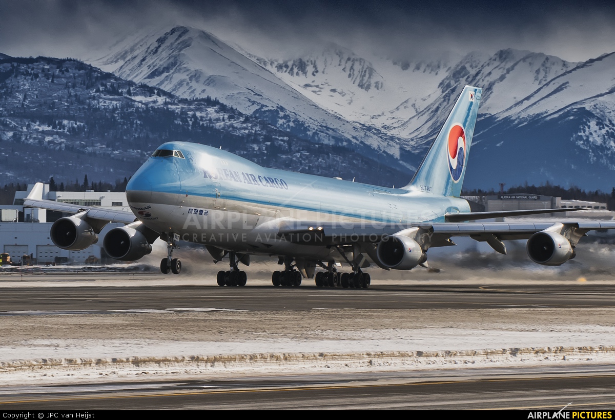 Korean Air Cargo HL7467 aircraft at Anchorage - Ted Stevens Intl / Kulis Air National Guard Base