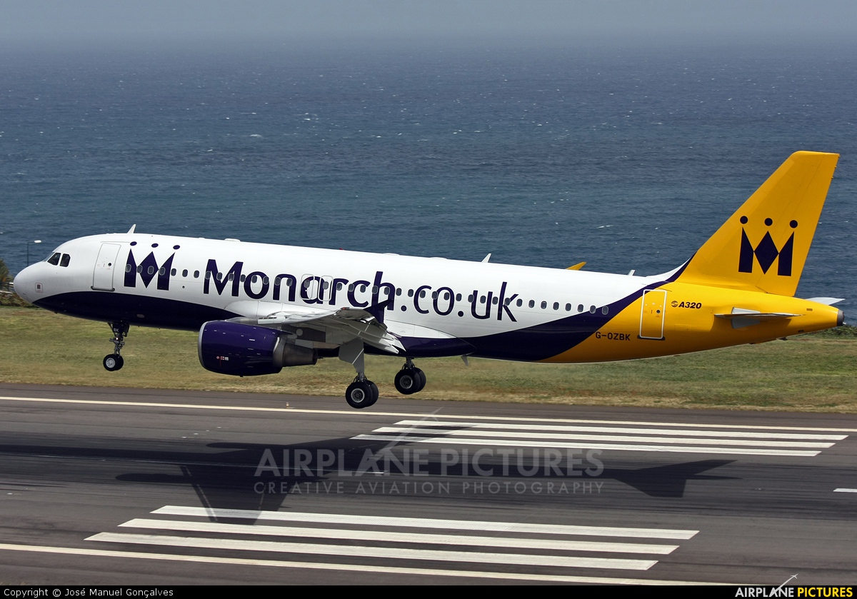 Monarch Airlines G-OZBK aircraft at Madeira